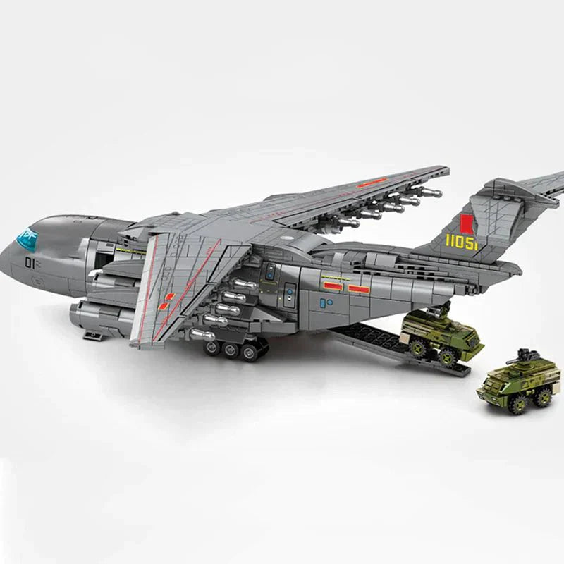 Y-20 Cargo Plane - Building Set | Power Brickz