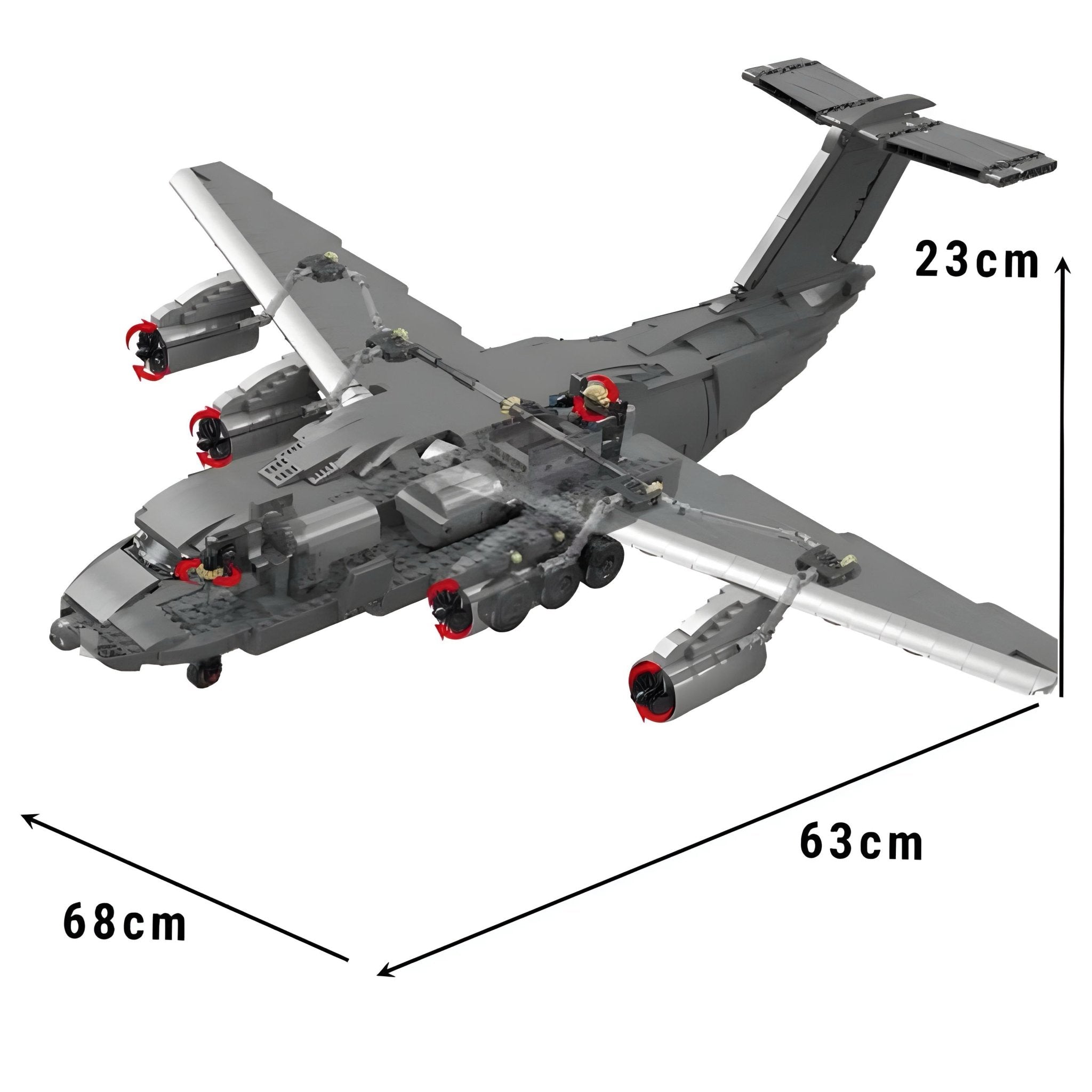 Y-20 Special Military Aircraft - Building Set | Power Brickz