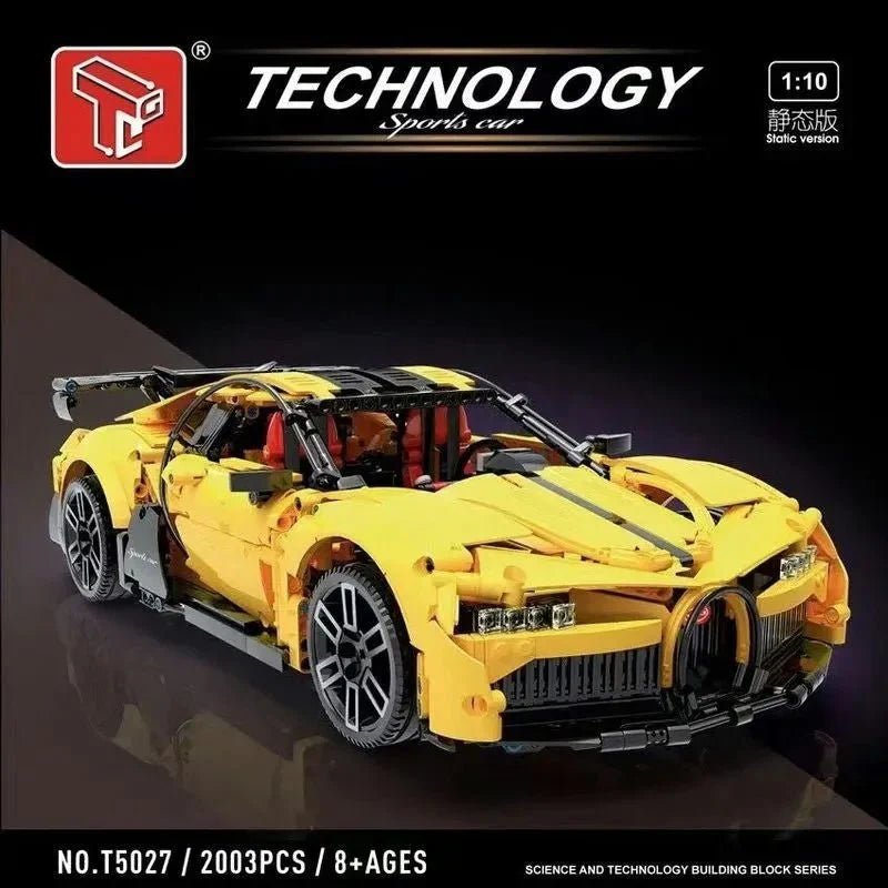 Yellow Quad-Turbo WHyper GT - Building Blocks Set | Power Brickz