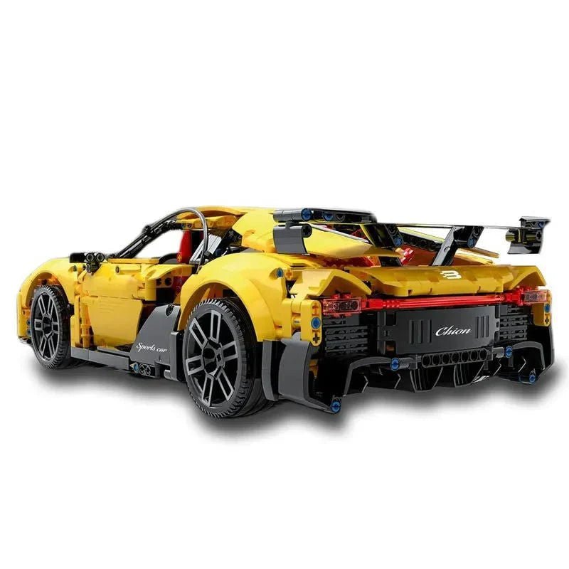 Yellow Quad-Turbo WHyper GT - Building Blocks Set | Power Brickz